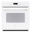 GE - 27" Built-in Single Electric Wall Oven - White-on-White - Larger Front