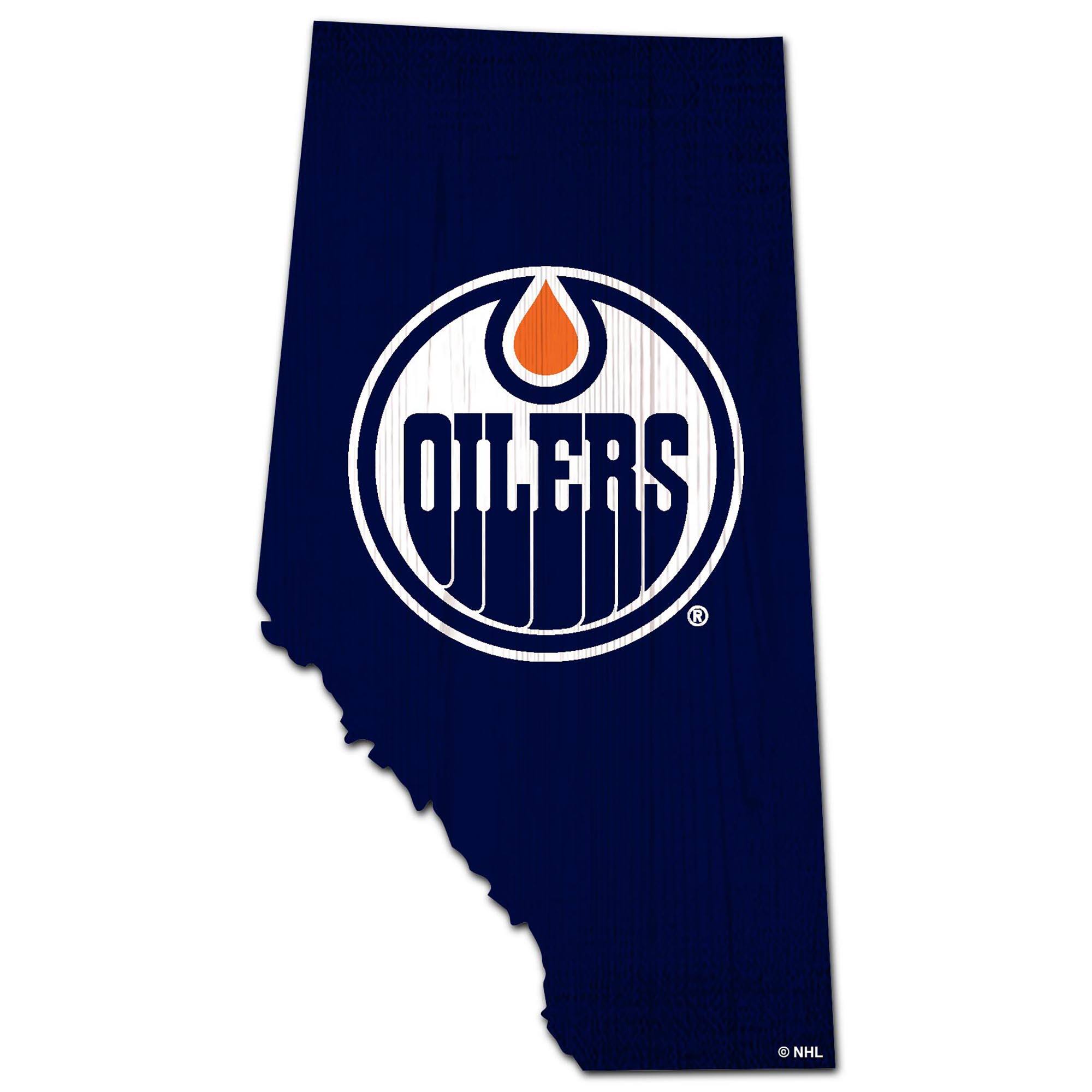Edmonton Oilers 12" Logo State Sign