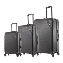 DUKAP - Discovery Lightweight Hardside Spinner 3 Piece Luggage Set 20"/24"/28" - Black