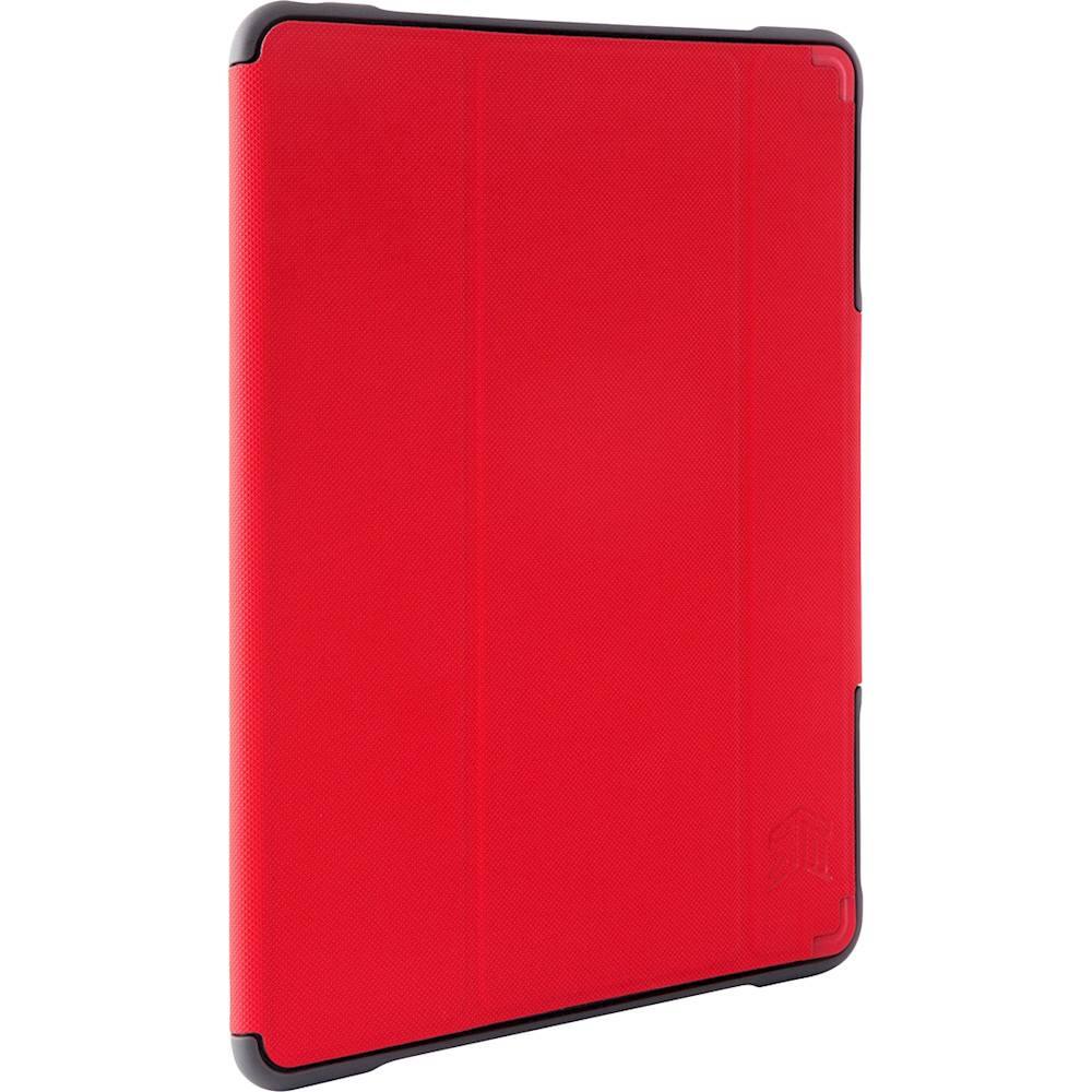 Angle. STM - Dux Plus Folio Case for Apple® iPad® Pro 12.9" - Red.