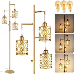 Gold - Dimmable (With Bulbs)