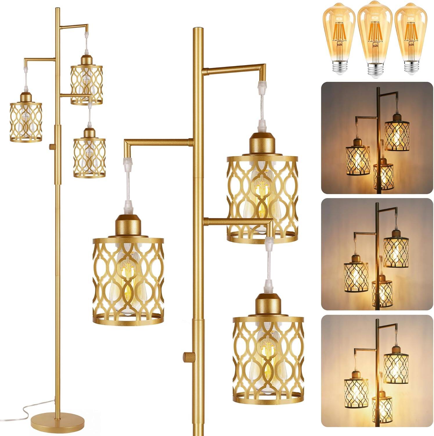 Gold - Dimmable (With Bulbs)