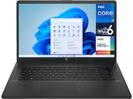 HP - Refurbished Excellent - 17t -cn200 Laptop 17.3 HD+ Display (i7-1255U, 16GB, 512GB SSD, Intel Iris Xe, WiFi 6, Win 11 Home) - Jet Black