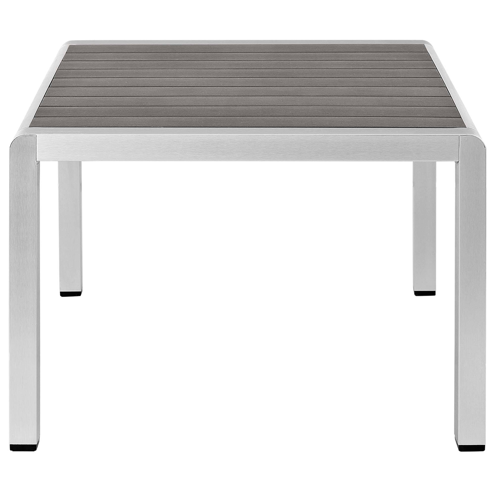 Alt View 6. Modway - Shore 3-Piece Sunbrella Fabric Outdoor Aluminum Patio Set - Silver Gray.