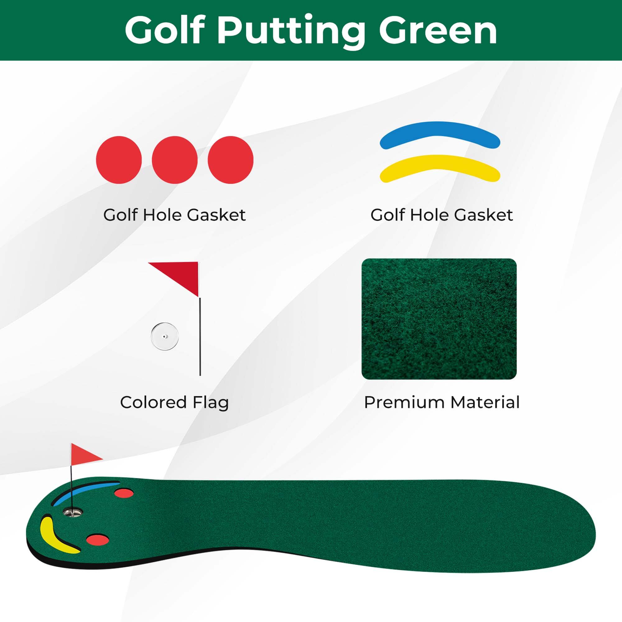 Golf Putting Green

- Golf Hole Gasket
- Golf Hole Gasket
- Colored Flag
- Premium Material