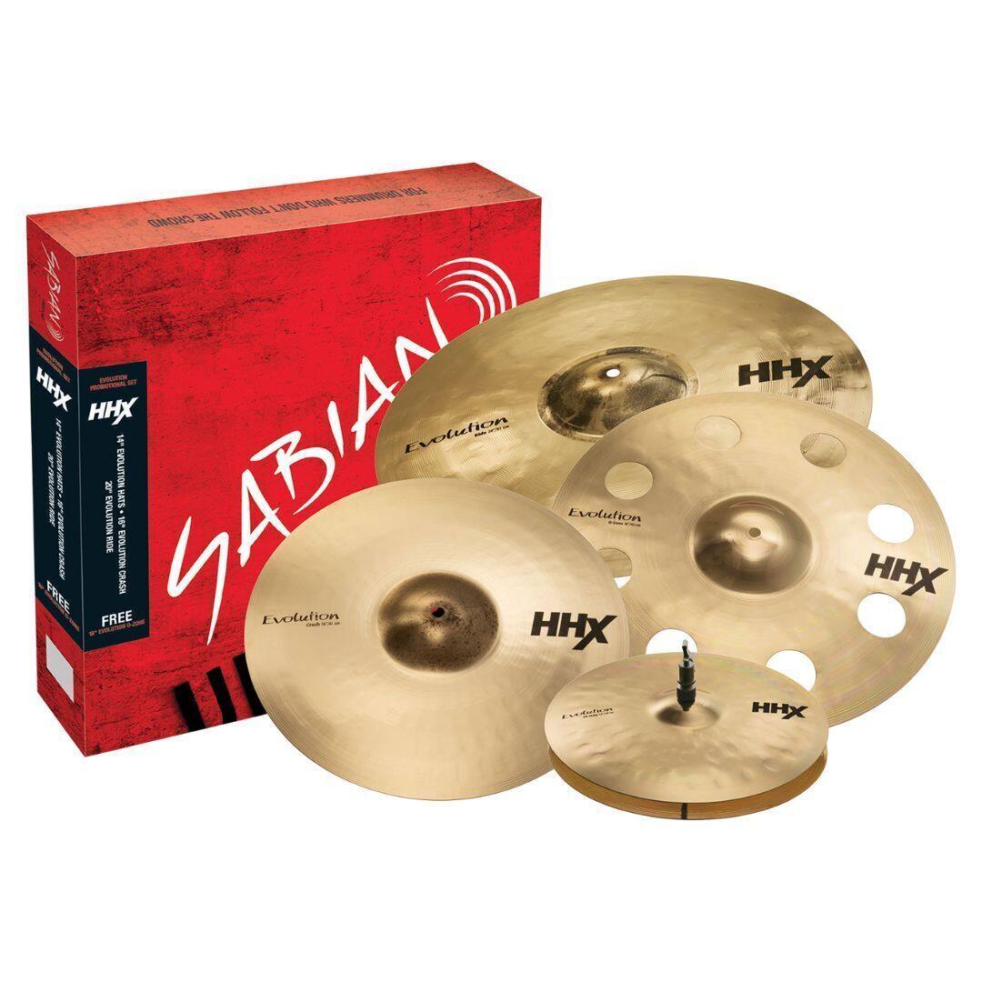 SABIAN HHX Evolution Cymbal Set

- 18" Crash
- 16" Crash
- 14" Splash
- 10" China
- 16" Hi-Hat