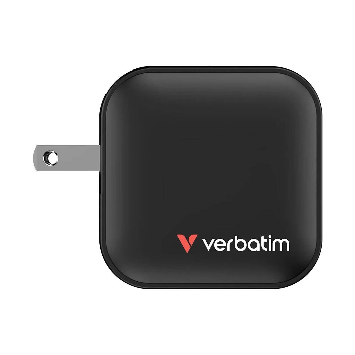 Alt View 4. Verbatim - Verbatim 70W 3-Port USB Mini GaN Wall Charger - Black.