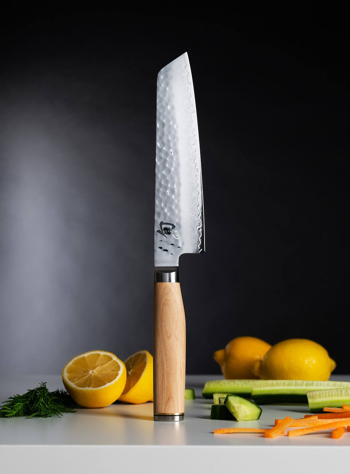 Alt View 3. Shun - Premier Blonde Master Utility Knife, 6.5 Inch - Silver.