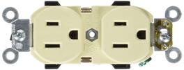 Leviton - R51-5252I Duplex Outlet 15A 125V NEMA 5-15R - Ivory
