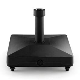 Mondawe - Fillable Umbrella Base Stand with Lockable Universal Wheels - Black