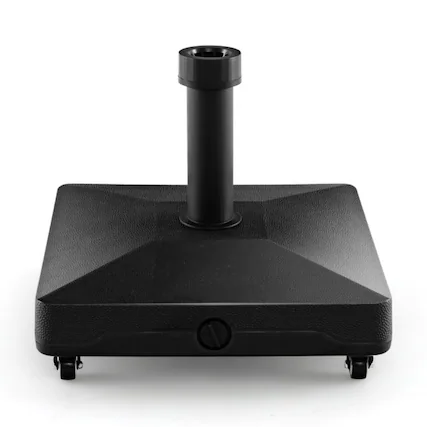 Front. Mondawe - Fillable Umbrella Base Stand with Lockable Universal Wheels - Black.
