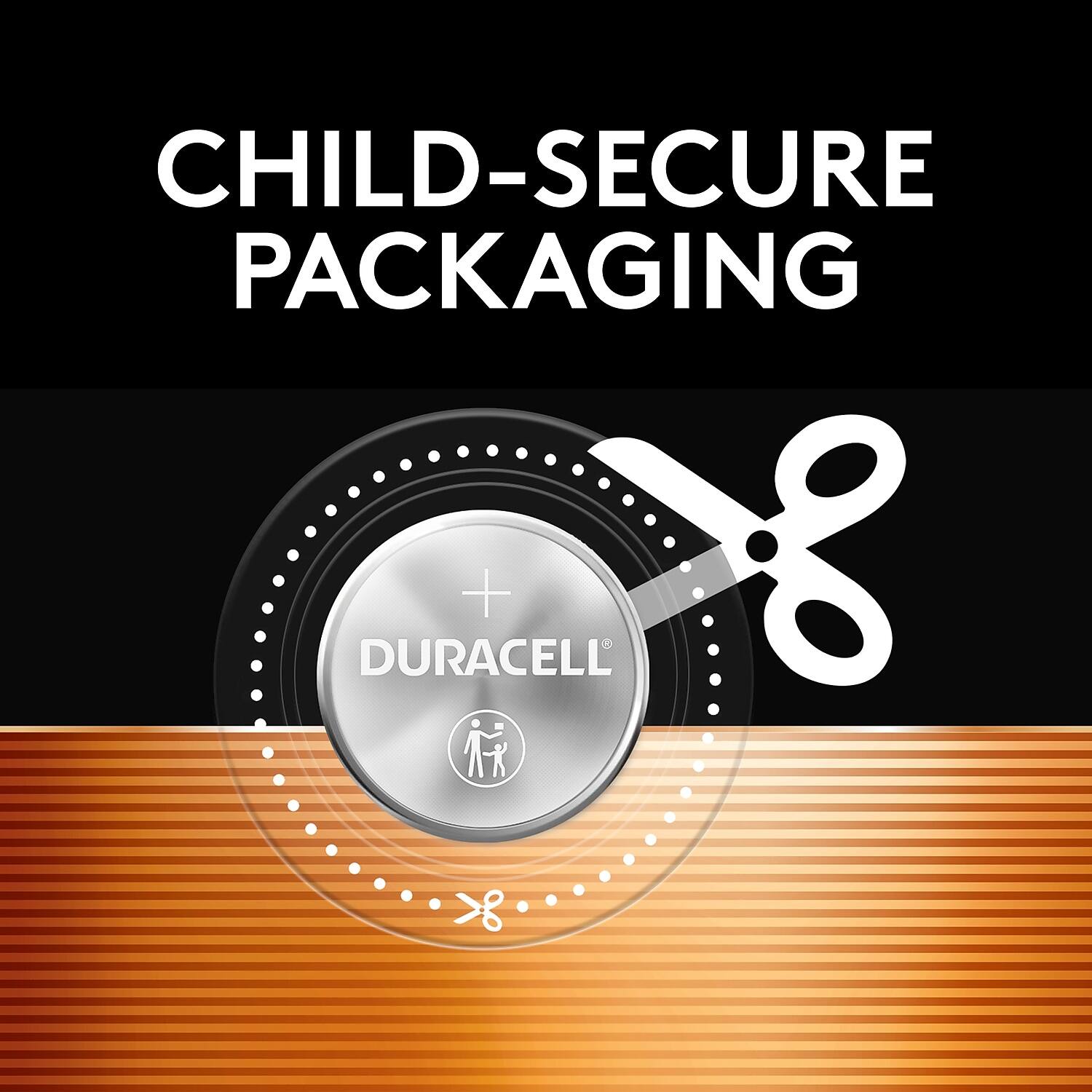 CHILD-SECURE PACKAGING  
DURACELL + 8