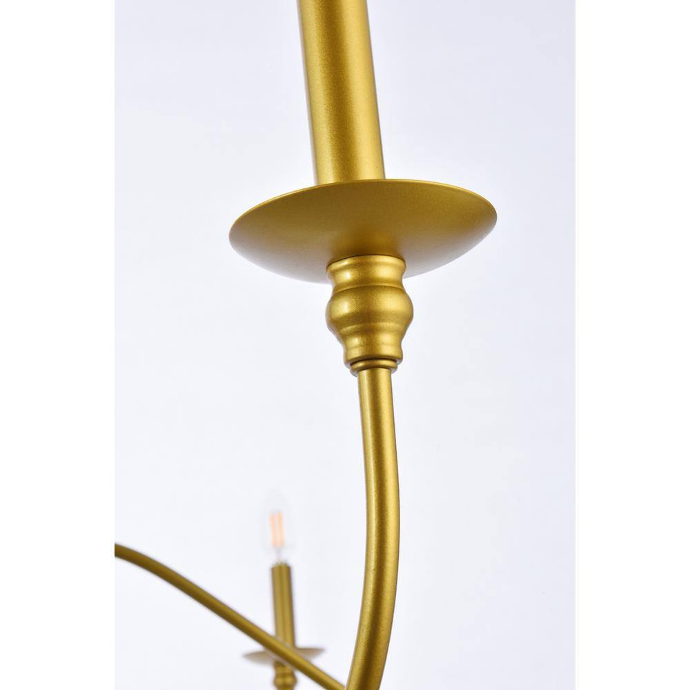 Alt View 1. Living District - Rohan 48 inch chandelier in brass - Brass.