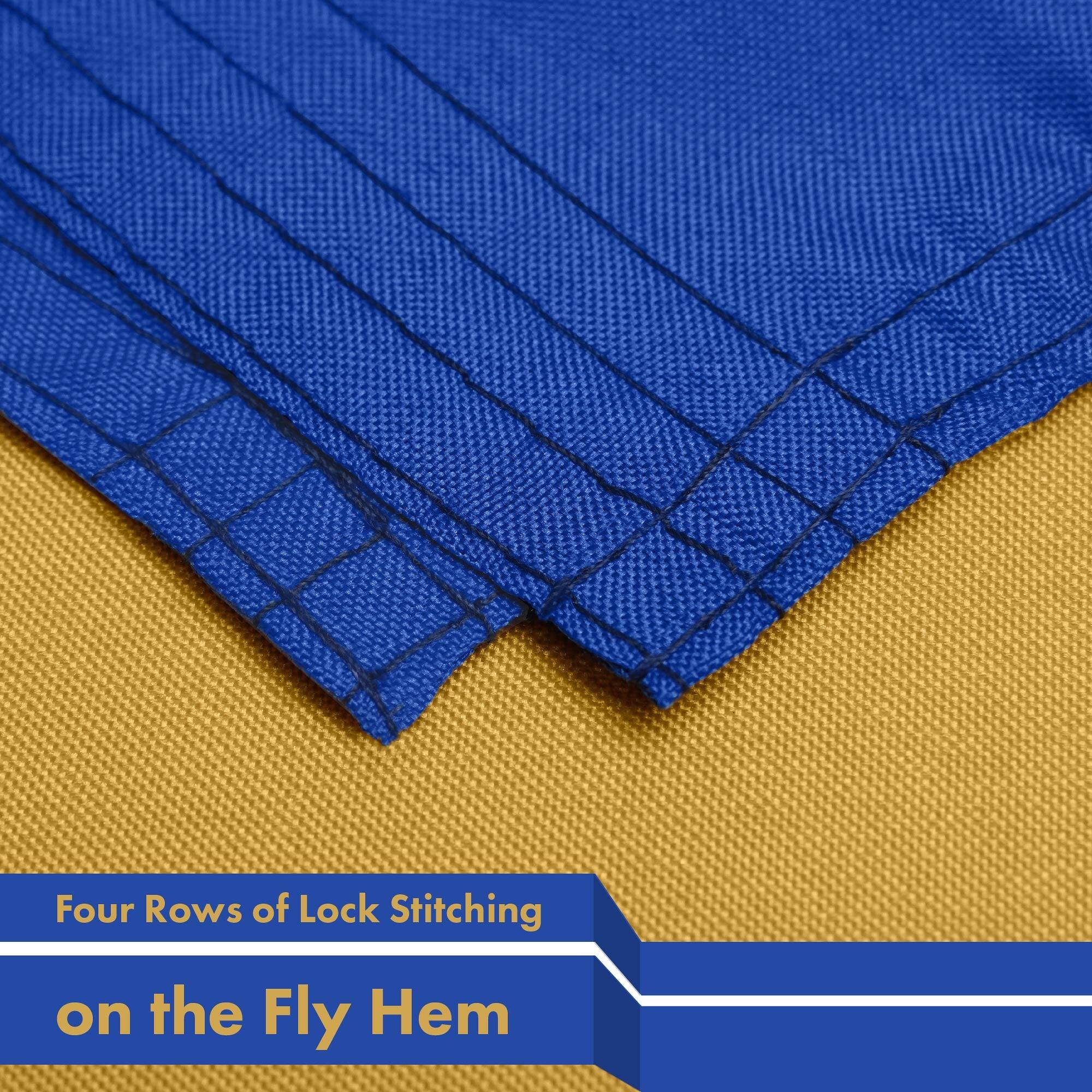 Four Rows of Lock Stitching on the Fly Hem
