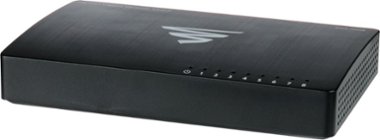 Luxul 8-Port Gigabit Desktop Switch - Black - Front_Zoom