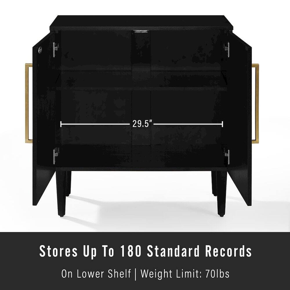 29.5" Stores Up To 180 Standard Records On Lower Shelf | Weight Limit: 70lbs