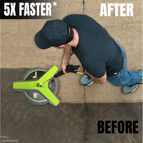 5X FASTER*  
Than a standard nozzle  

AFTER  

BEFORE