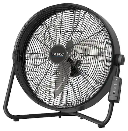 Front. Lasko - 20" Garage Fan - Black.