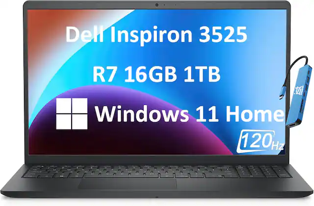 Dell Inspiron 3525
R7 16GB 1TB
Windows 11 Home
120Hz