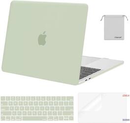 mosiso - MacBook Pro 13" hard shell case with keyboard skins, screen protector and storage bag - Sage Green