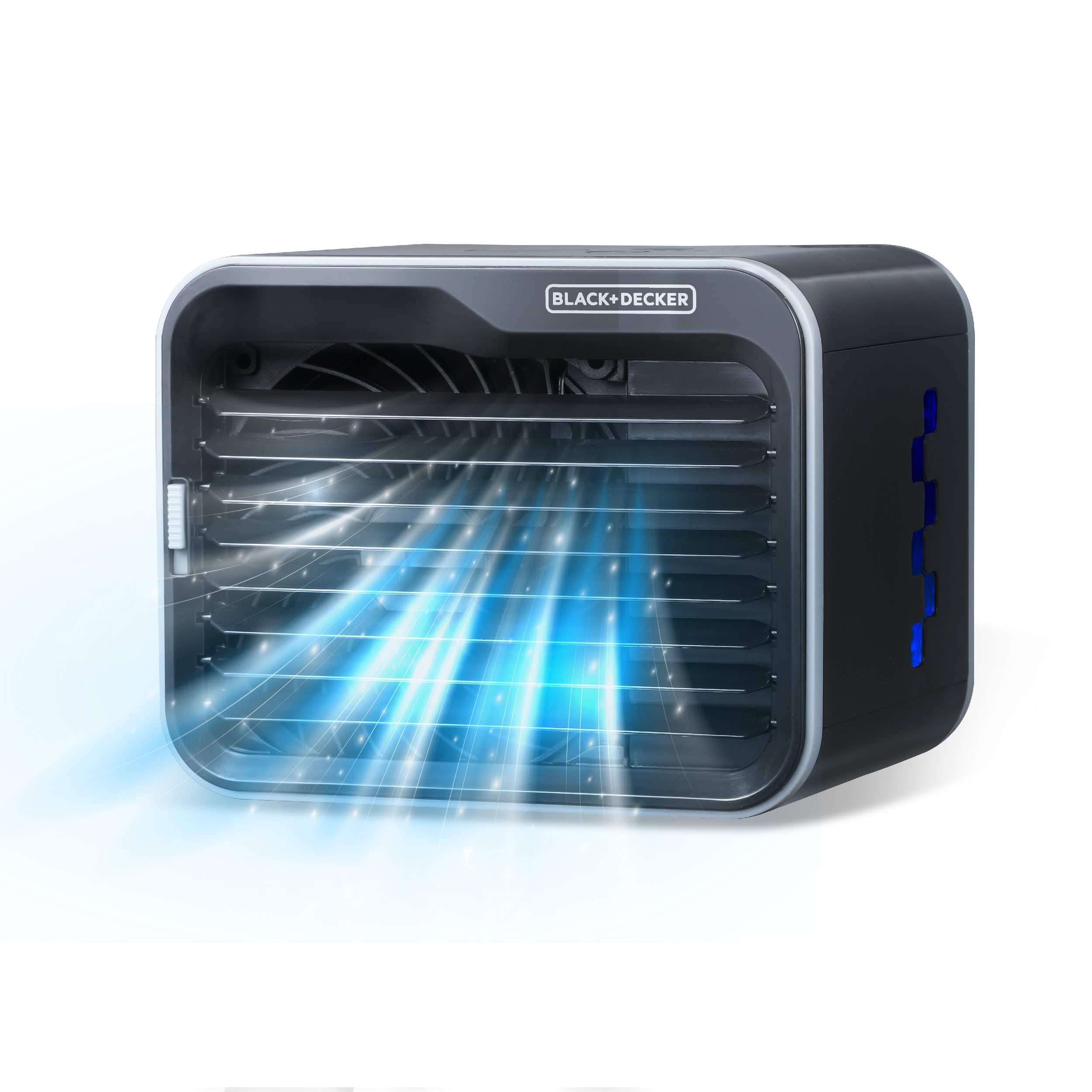 Black+Decker - Desktop Air Cooler with 3-Speeds, Evaporative Air Cooler with 0.5L Water Tank - BLACK