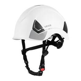 VEVOR - Industrial Safety Helmet, ANSI/ISEA Z89.1 Approved ABS Safety Hard Hat with 6-Point Ratchet Suspension - One size fits all - White