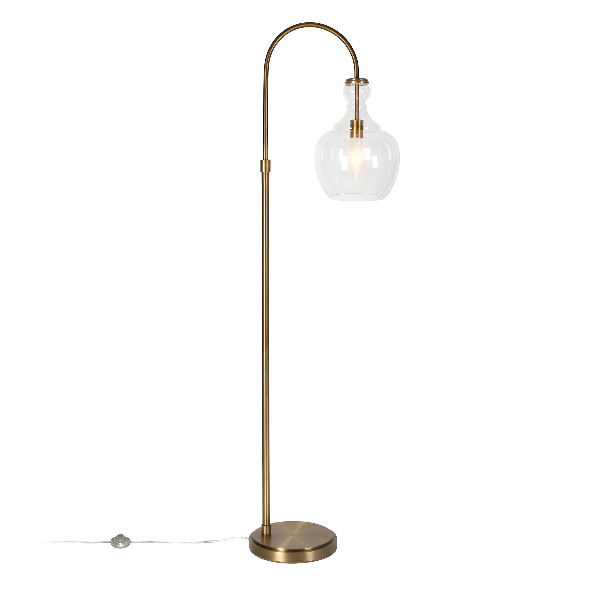 Alt View 15. Hudson&Canal - Verona Floor Lamp - Brass.