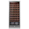 Ca'Lefort - 24 inch Wine Cooler Refrigerator 90-Bottle,Freestanding/Built-In Wine Fridge 3LED for Home\Bar\Office - Stainless Steel