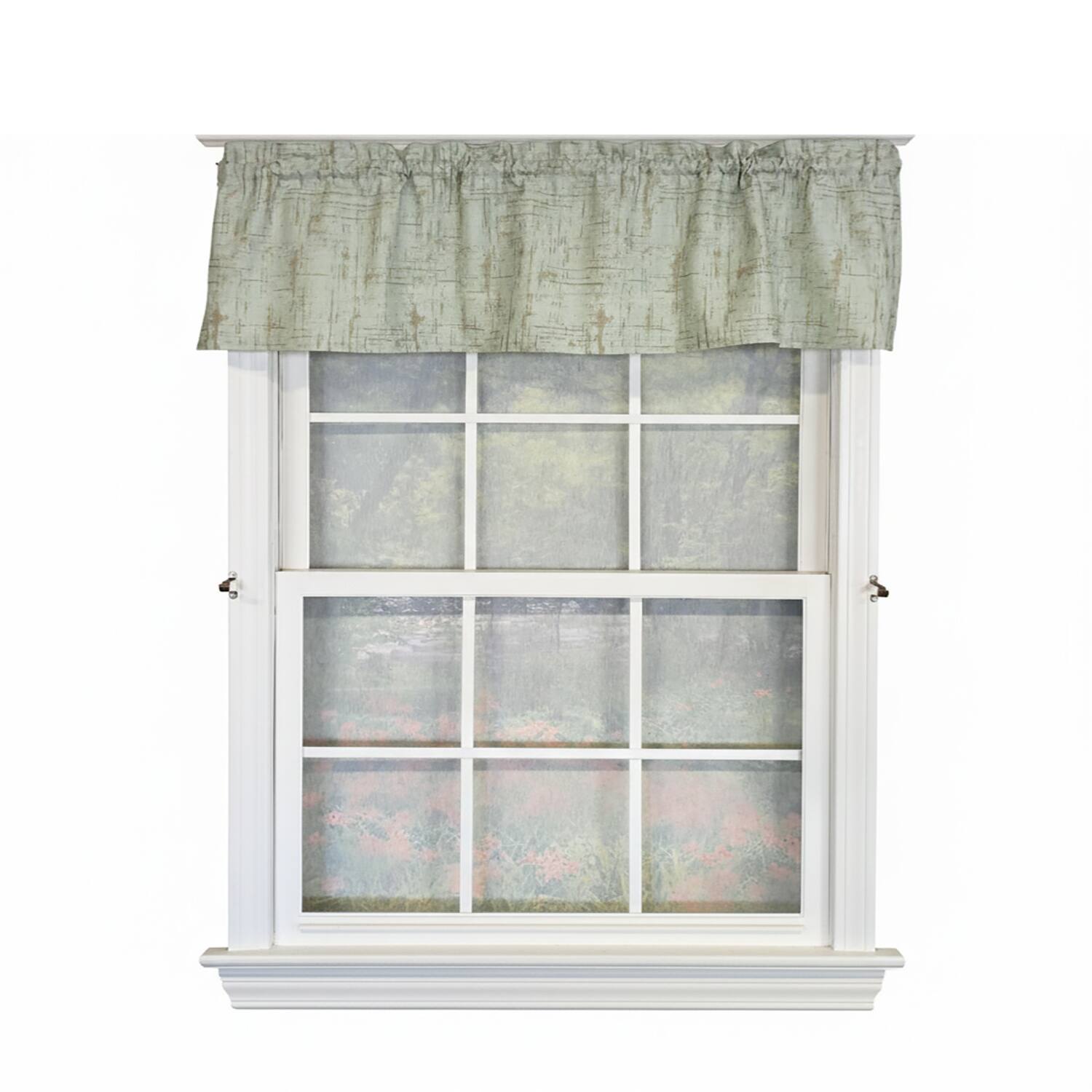 Front. RLF Home - RLF Home 100% Cotton High Quality Canvas Tailored Window Valance with 1.5" Rod Pocket 50" W X 12" L Green - Green.