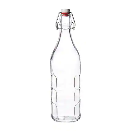 Front. Bormioli Rocco - Bormioli Rocco Moresca Swing Top Bottle 33.75 oz Clear Vintage Glass Airtight Flip Cap - Clear.