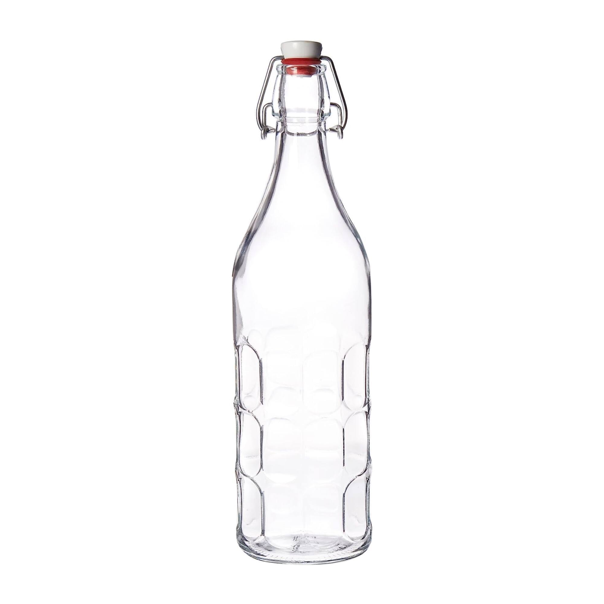 Front. Bormioli Rocco - Bormioli Rocco Moresca Swing Top Bottle 33.75 oz Clear Vintage Glass Airtight Flip Cap - Clear.
