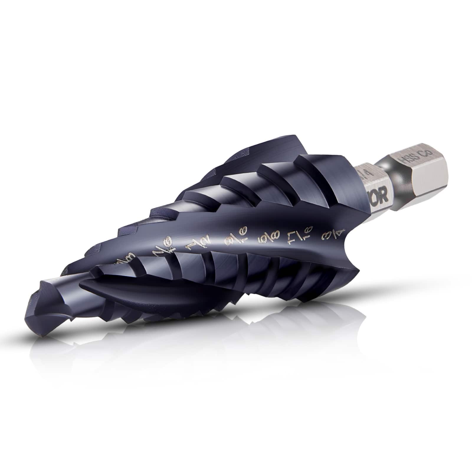 VEVOR - Step Drill Bit, 1/4 to 3/4 inch, 1/4 inch Hex Shank, TiAlN Coating Cobalt HSS High Speed Steel - Black price history on PriceWatchPro