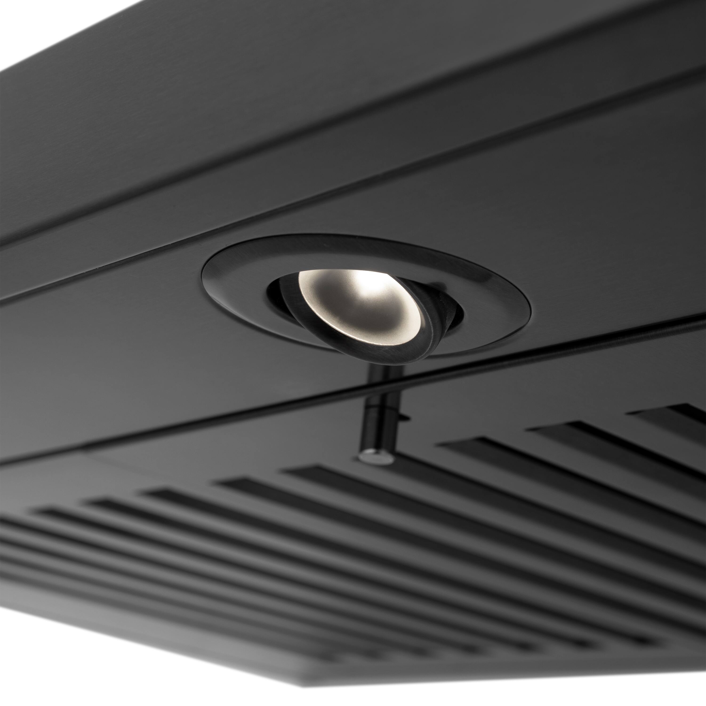 Alt View 1. ZLINE - ZLINE 24" Convertible Vent Wall Mount Range Hood in Black Stainless Steel with Crown Molding (BSKBNCRN-24) - Black Stainless Steel.