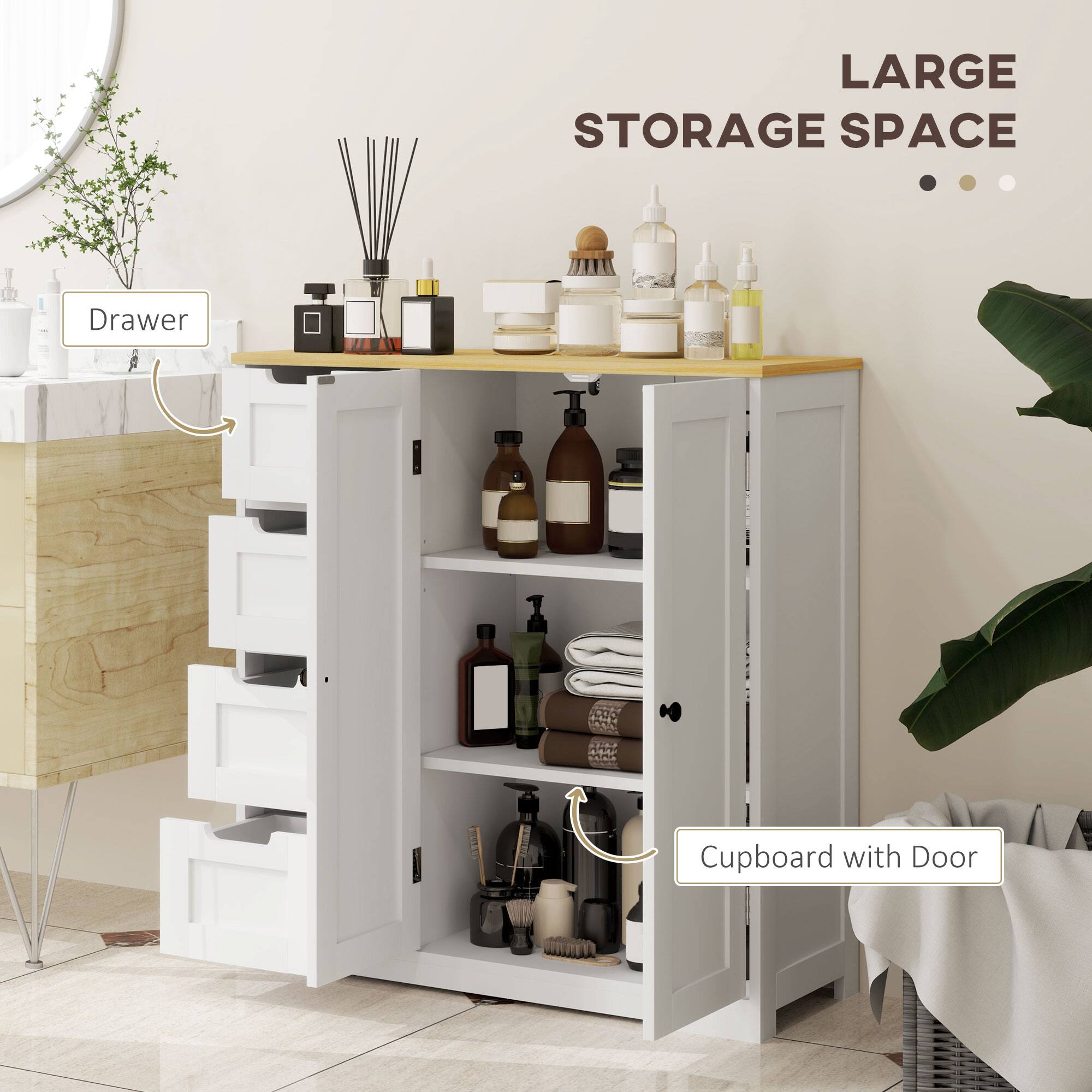 LARGE STORAGE SPACE

Drawer

Cupboard with Door