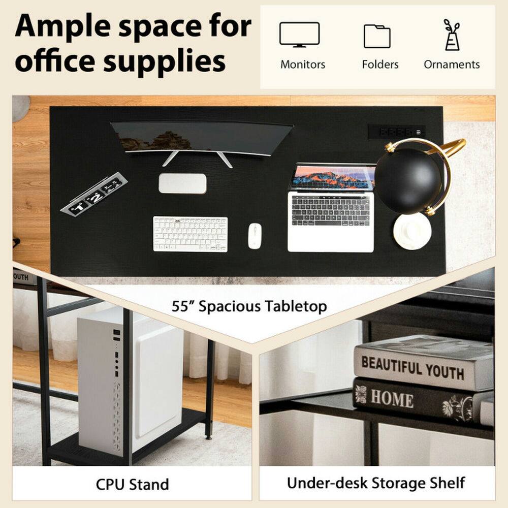 Ample space for office supplies

Monitors Folders Ornaments

55" Spacious Tabletop

CPU Stand

Under-desk Storage Shelf

BEAUTIFUL YOUTH HOME