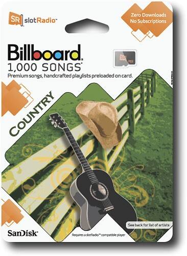 Front Standard. SanDisk - Country slotRadio Card.