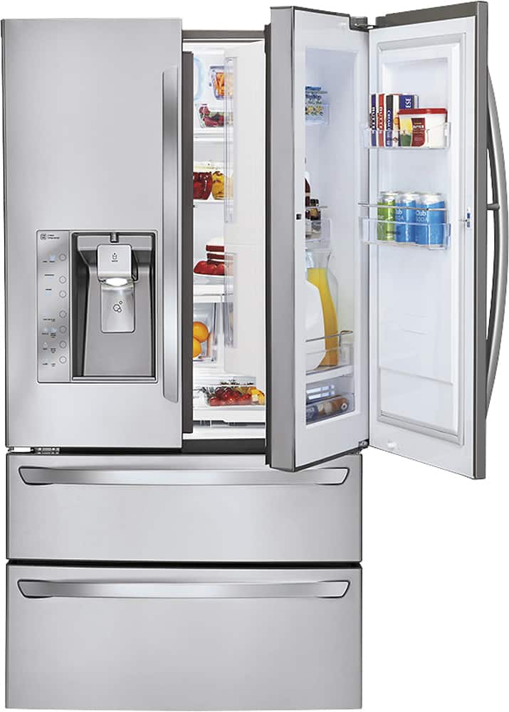 Best Buy Lg Door In Door 30 3 Cu Ft 4 Door French Door Refrigerator With Thru The Door Ice And Water Stainless Steel Lmx30995st