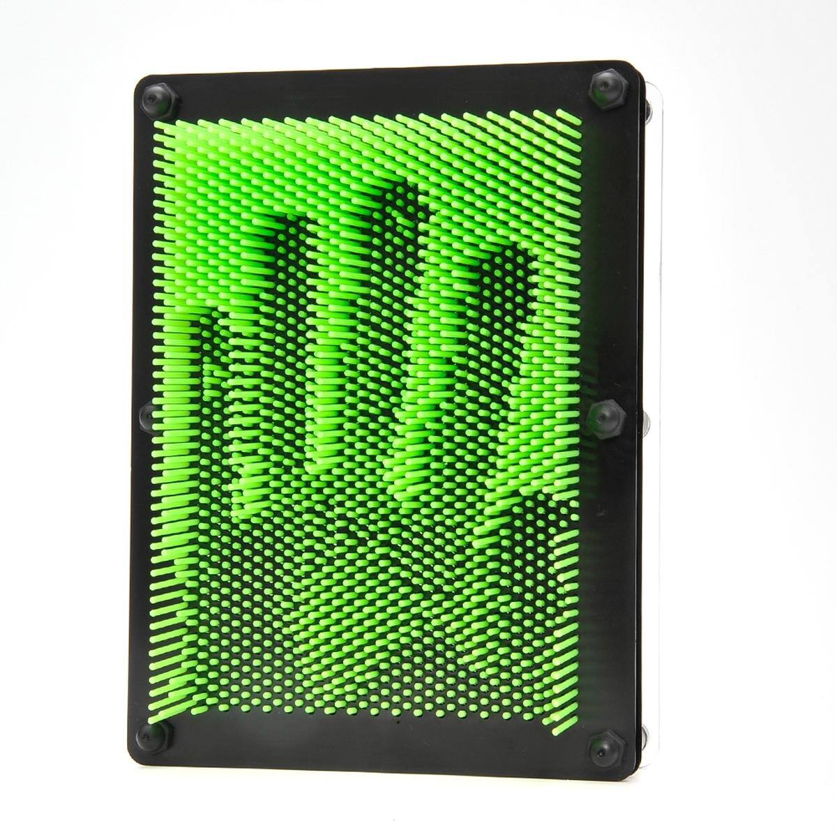 Alt View 1. JuzToys - 3D Pin Art Board Game Toy, Classic Pin Impression Desk Toys Sculpture for Children Adults, Green - Green.