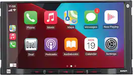 Dual - DCPA71 7" Car Stereo | Apple CarPlay & Android Auto | Double DIN Touchscreen | Bluetooth | Backup Camera Input - Black
