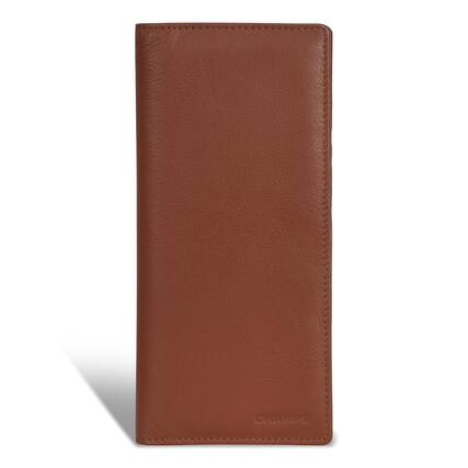 Front. Champs - Onyx Collection Leather Breast Wallet - Brown.