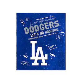 Logo Brands - Los Angeles Dodgers 60" x 70" Plush Throw Blanket - Royal