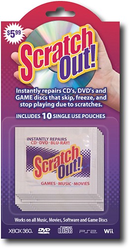 Best Buy: Scratch Out CD/DVD Repair Wipes (10-Pack) SO110