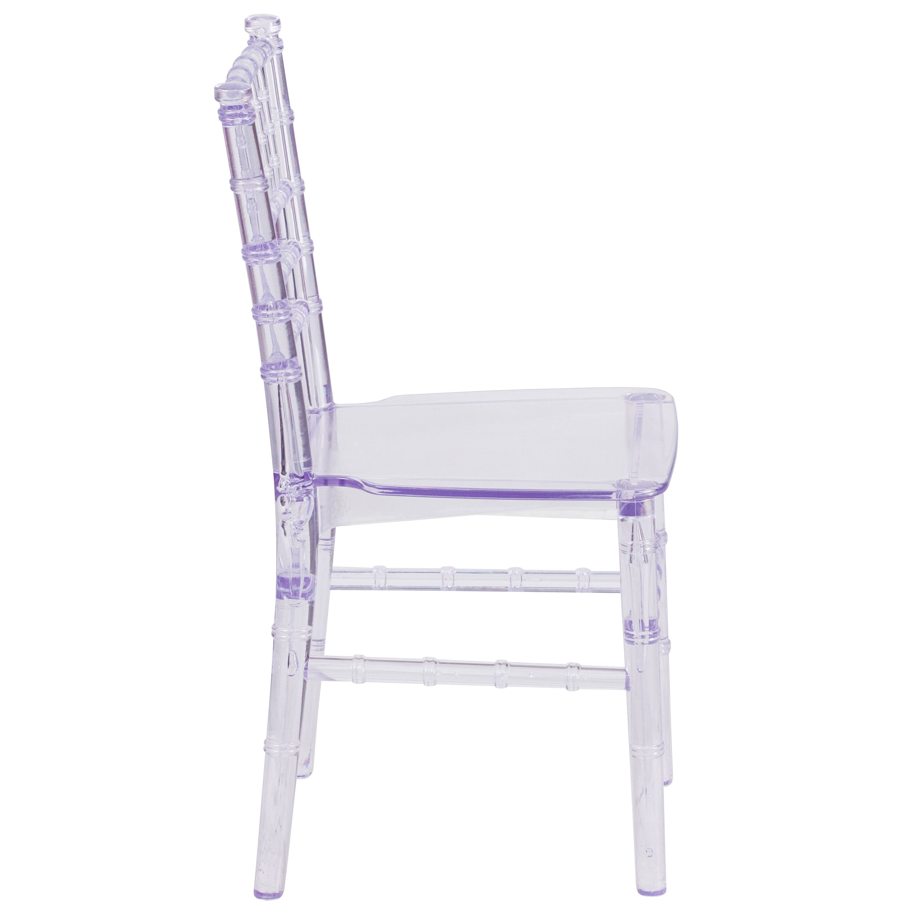 Alt View 7. Emma + Oliver - 10 Pack Child’s All Occasion Resin Chiavari Chair for Home or Home Based Rental Business - Clear.