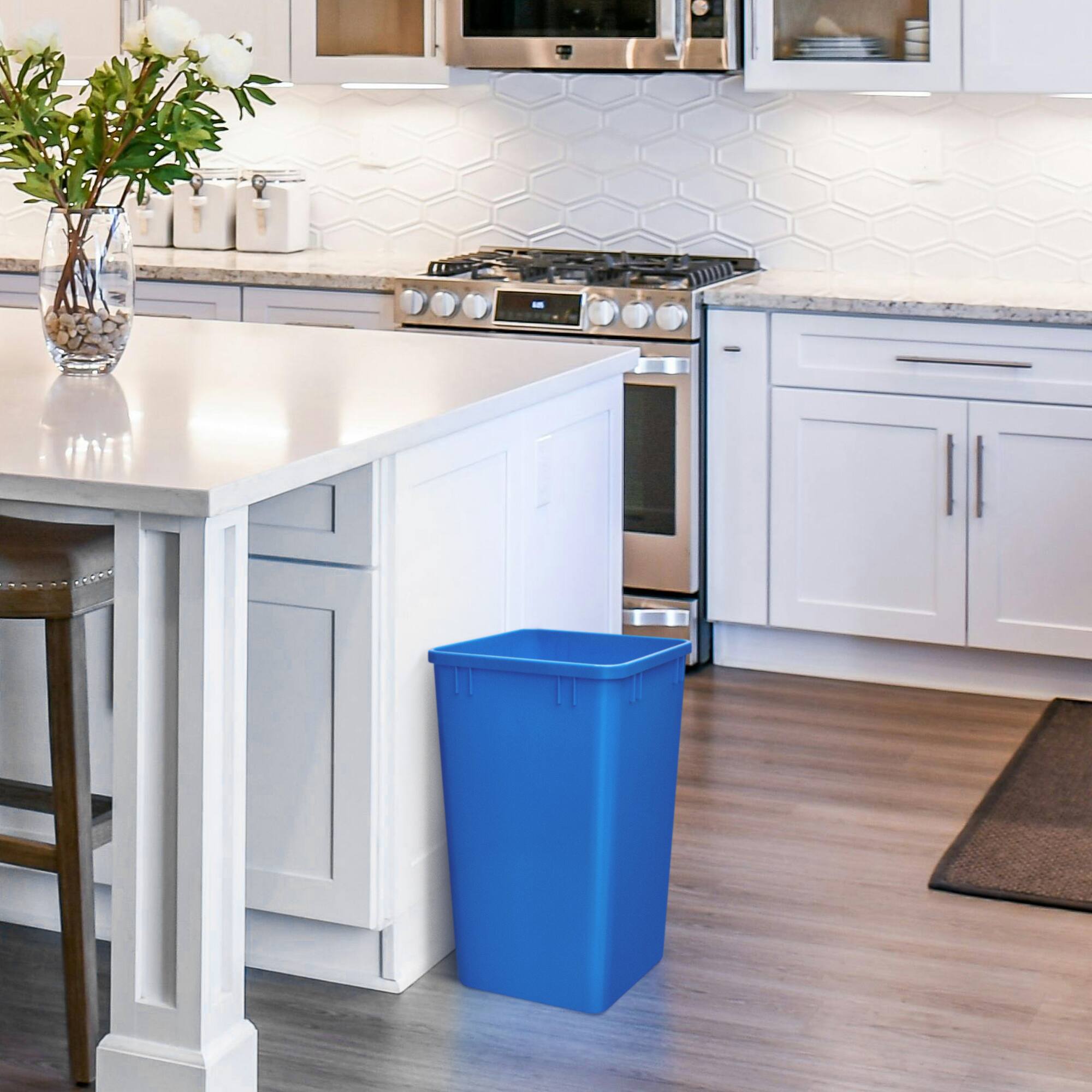 Alt View 1. Rev-A-Shelf - Rev-A-Shelf Polymer Replacement 35 qt. Trash Bin, Blue, 2 Pack, RV-35-22-2 - Blue.