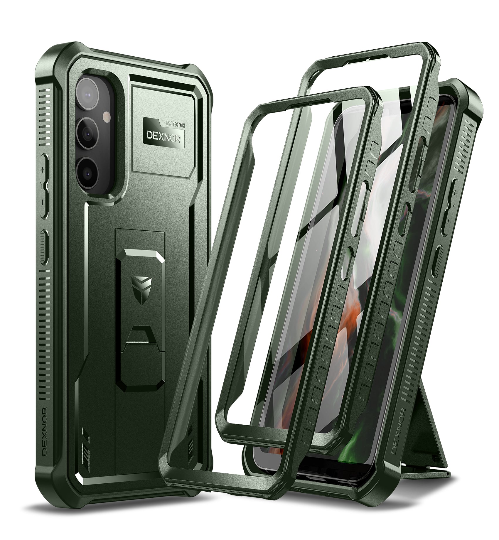 Dexnor - Case for Samsung Galaxy A34 with Full-Body Shockproof Rugged Heavy-Duty Protection, 2 Front Frames, Screen Protector - Army Green price history on PriceWatchPro