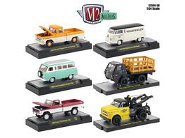 Auto Thentics 6 Piece Set Release 50 IN DISPLAY CASES 1/64 Diecast Model Cars by M2 Machines - Multicolor