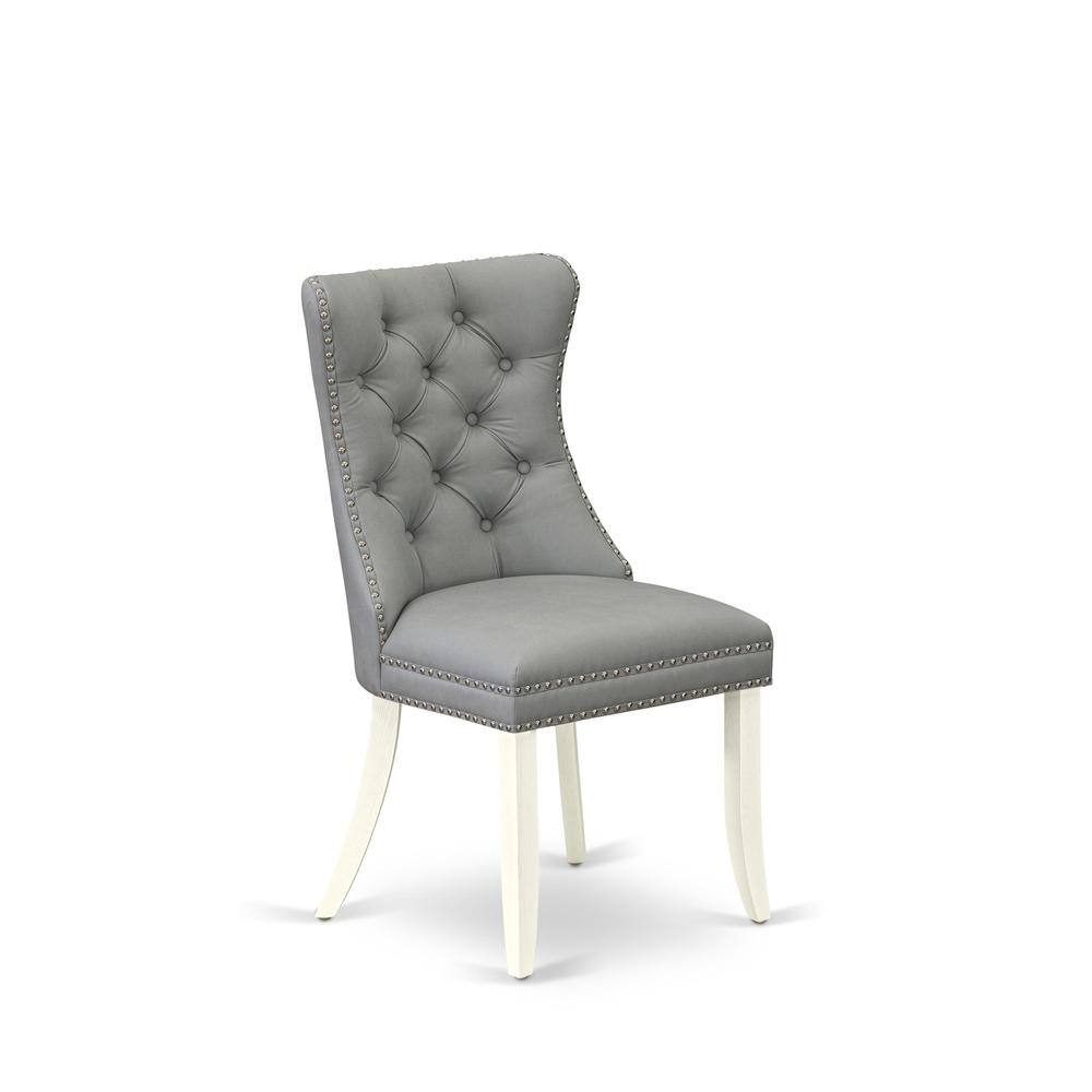 Left. East West Furniture - Parson Chairs - White.