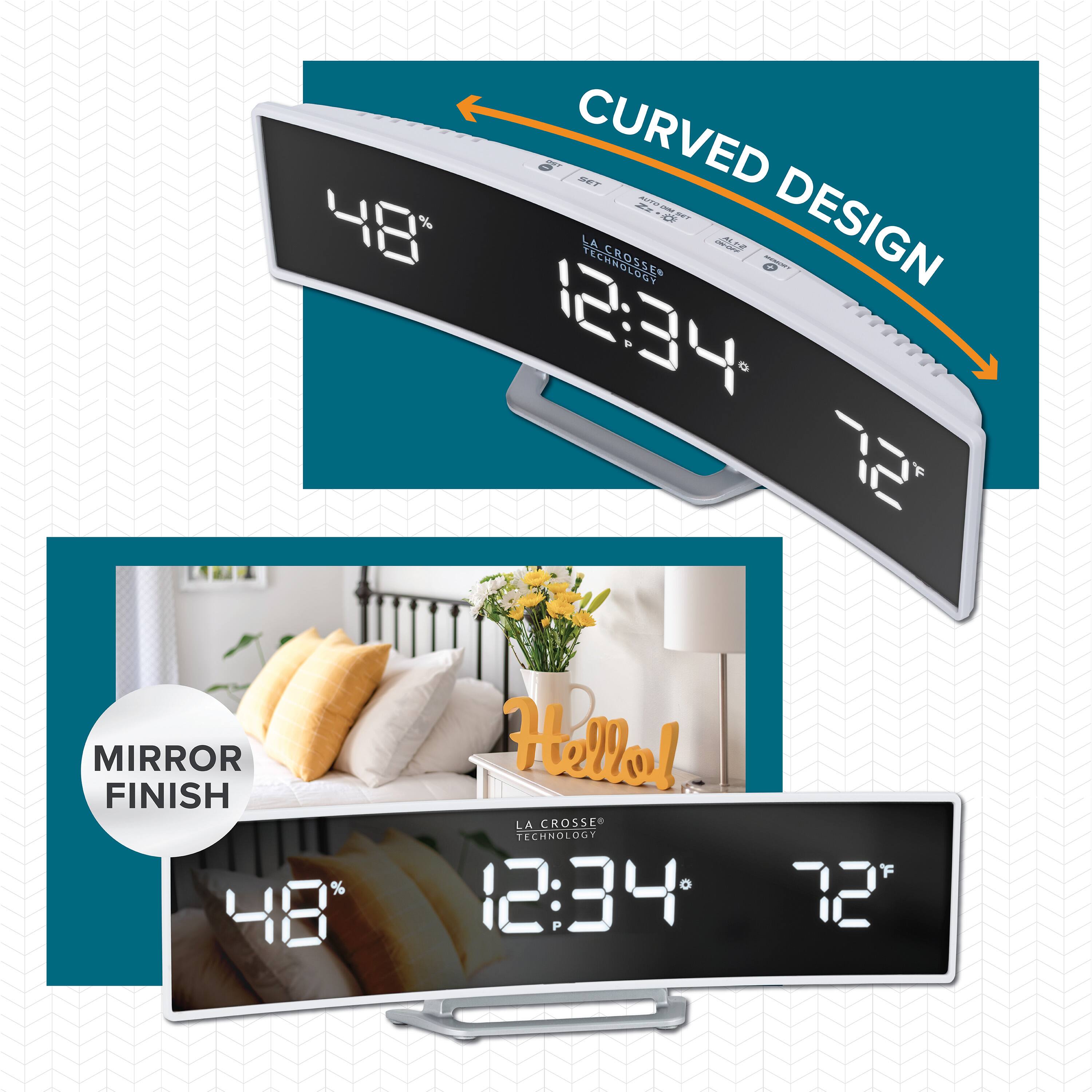 GET CURVED  
Zz MIO OTUA SUTO - OF SET "BH LA ACROSSED ReJa DESIGN - 12:34  
MIRROR FINISH 48'  
LA CROSSE TECHNOLOGY 12:34  
72"