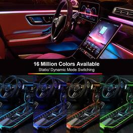 RTMB - Car Interior LED Strip Lights – 5-in-1 RGB, 236", App Control, Music Sync