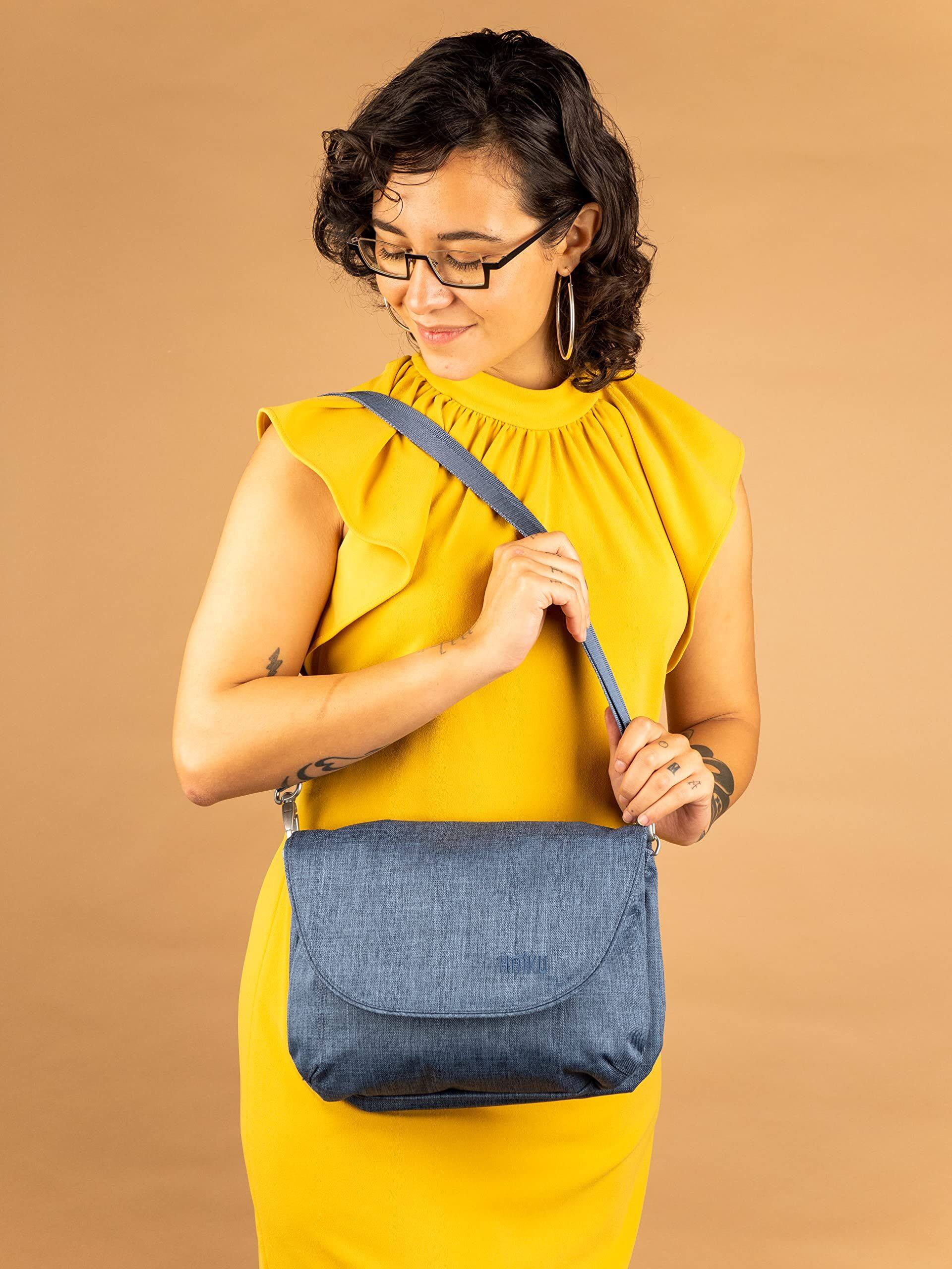 Alt View 1. Haiku - Haiku Bliss RFID Blocking Crossbody Saddle Bag - River Rock.